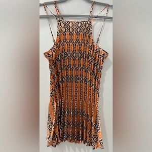 BCBGeneration Navy Sea Multi Spaghetti Strap Tank Top Size M